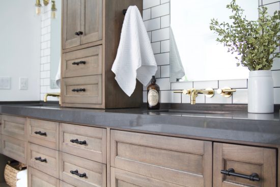 A Bellevue, Tennessee Interior Design Home Remodel Master Bathroom Double Vanity