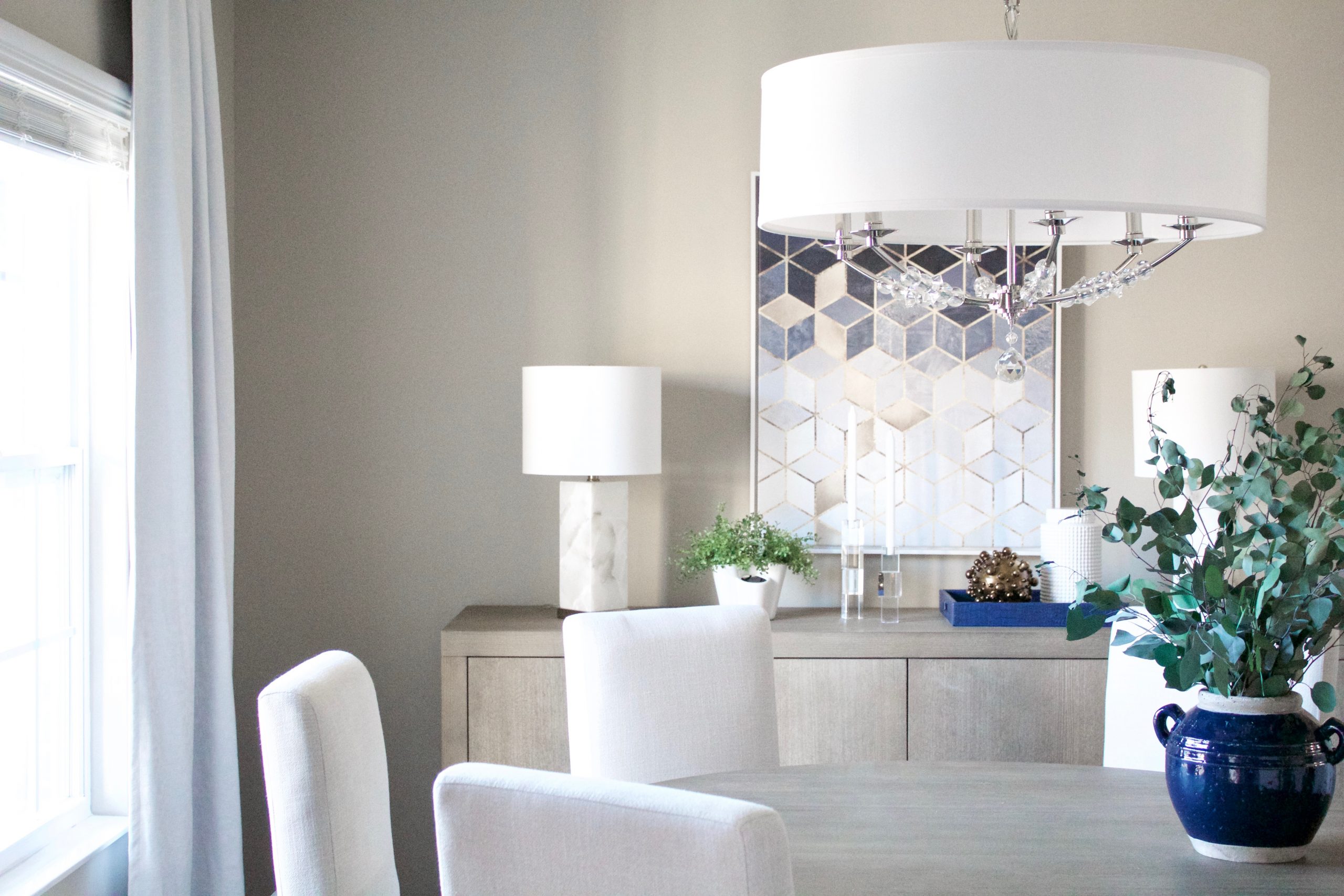 Transitional Glam Dining Room