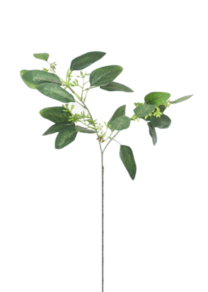 AFloral Artificial Seeded Eucalyptus Spray in Green Burgundy – 19″ Tall