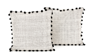 France and Son Four Hands Black Fringe Trim Pillows