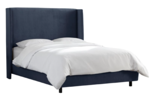 One Kings Lane Kelly Wingback Bed, Midnight Blue