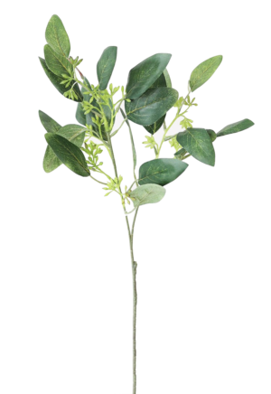 AFloral Artificial Seeded Eucalyptus Spray in Green Burgundy – 19″ Tall