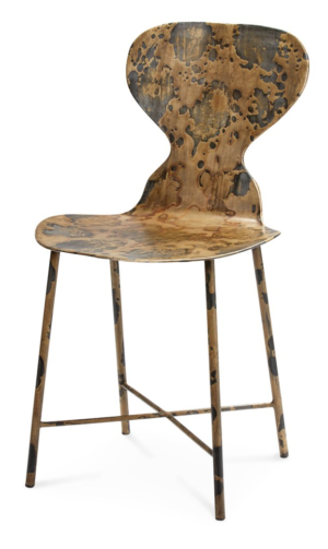 Horchow Jamie Young McCallan Metal Chair in Acid Washed Metal