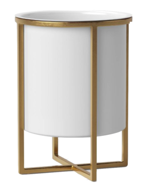Target Iron Planter With Brass Stand White – Project 62™