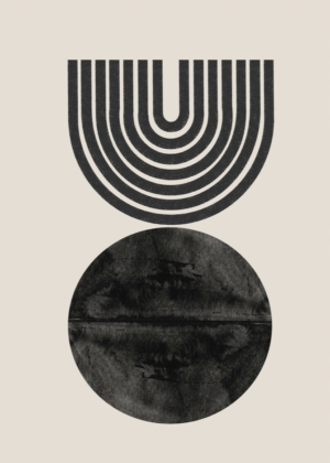 Etsy Mid Century Wall Art, Modern Minimalist, Geometric Design, Digital Download, Woodblock Print, Art…