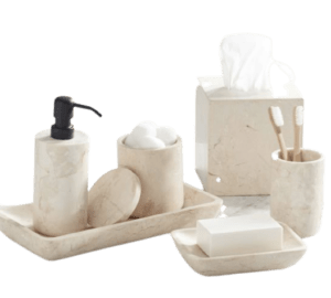 LTK Pottery Barn Silas Marble Bath Accessories