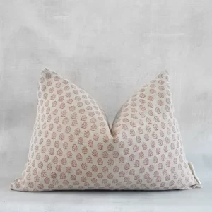 Etsy Lumbar Pillow Cover 14×20 | Rust Red Brown Pillow Cover | Designer Floral Brown Pillow | Linen Pillow Cover | Housewarming Gift Pillow Case