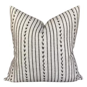 Etsy Designer Clay McLaurin Yucatan Stripe Pillow Cover in Jet // Modern Farmhouse Pillow Cover // Black Pillow // Trendy Modern Throw Pillows