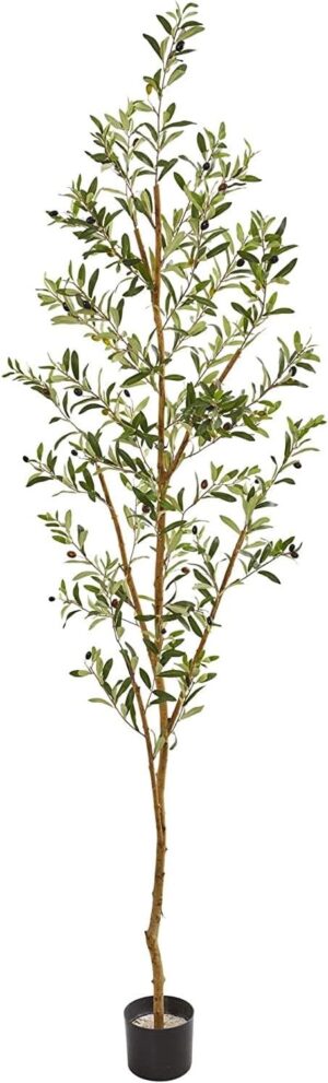 Amazon Nearly Natural 82” Olive Artificial Silk Trees Green