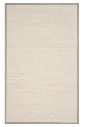 Amazon SAFAVIEH Natural Fiber Collection Area Rug – 5′ x 8′, Marble & Khaki, Border Sisal Design