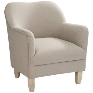 Lamps Plus Mallow Beige Linen Accent Chair