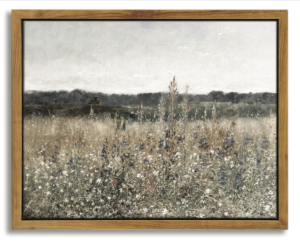 Amazon InSimSea Framed Canvas Wall Art Home Decor, Meadow with Flowers Painting Wall Art Prints, Canvas Wall Art for Living Room Decor Bedroom Home Bathroom Wall Decor 8x10in