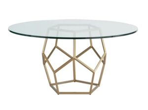 Wayfair Love Joy Bliss Round Glass Top Metal Base Dining Table