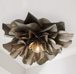 Shade of Light Vintage Magnolia Blossom Ceiling Light – Large