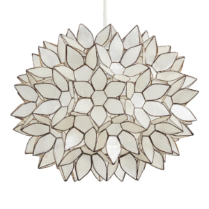 World Market White Capiz Lotus Pendant Shade