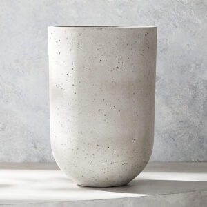 CB2 Seminyak Grey Cement Indoor/Outdoor Planter Tall