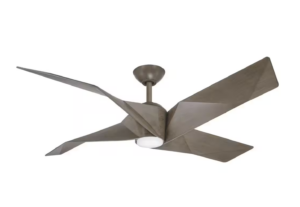 Home Depot Welkin 56 in. Integrated LED Indoor Flat Wood Gray Ceiling Fan with Light by AIRE BY MINKA