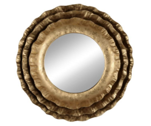 Lamps Plus Ashlyn Warm Gold Metal 16″ Round Wall Mirror