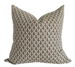 Hackner Home Leaf | Charcoal Pillow Cover