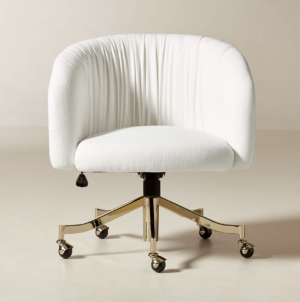 CB2 Saroy Ivory Upholstered Office Chair