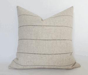 Etsy Neutral Striped Pillow Cover 22×22, Farmhouse Pillow Covers 20×20, Natural Throw Pillow 18×18, Neutral Pillow Cover, Cream Cushion || Evans