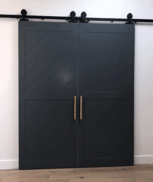 Etsy Two Custom Made Cypress Chevron Farmhouse Sliding Barn Door Contemporary Modern Farmhouse Interior Doors-2 Doors Prime Only