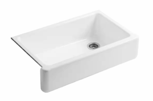 Home Depot Whitehaven Undermount Farmhouse Apron Front Cast Iron 36 in. Single Bowl Kitchen Sink in White by KOHLER