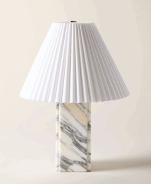 CB2 Bianca White Marble Table Lamp